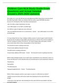 Children Care NLN Study Guide Exam Questions and Actual Detailed Answers 2025-2026 Updated&period;
