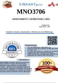 MNO3706 Assignment 3 Semester 2 2025 &vert; ANSWERS