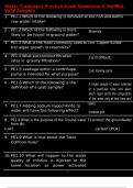 Water Treatment Practice Exam Questions & Verified Valid Answers