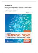 Test Bank For Nursing Now&colon; Today's Issues&comma; Tomorrow's Trends&colon; Today's Issues&comma; Tomorrows Trends 9th Edition  by Joseph T&period; Catalano&period; Latest 2025&vert;2026