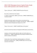 WGU C202 Managing Human Capital Study Guide Exam 160 Questions with Verified Answers&comma;100&percnt;CORRECT