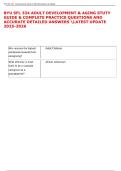 BYU SFL 334 ADULT DEVELOPMENT & AGING STUTY  GUIDE & COMPLETE PRACTICE QUESTIONS AND  ACCURATE DETAILED ANSWERS LATEST UPDATE  2025-2026 