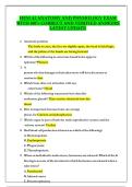 HESI A2 ANATOMY AND PHYSIOLOGY EXAM WITH 100&percnt; CORRECT AND VERIFIED ANSWERS LATEST UPDATE