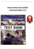 Issues in Economics Today, 10th Edition – Robert Guell – Complete Solution Manual (Chapters 1–47)