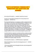 FeDVTE ENTERPRISE CYBERSECURITY OPERATIONS TEST QUESTIONS AND ANSWERS