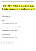 SNHD AEMT Protocols Exam Study Guide  Questions and Answers &lpar;Verified Answers&rpar; 