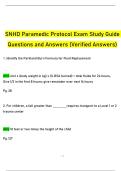 SNHD Paramedic Protocol Exam Study Guide   Questions and Answers &lpar;Verified Answers&rpar; 