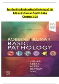 TEST BANK For Robbins Basic Pathology&comma; 11th Edition by Vinay Kumar&comma; Abul K&period; Abba&comma; Verified Chapters 1 - 24&comma; Complete Newest Version