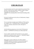 COR 106 EXAM QUESTIONS AND ANSWERS 2025
