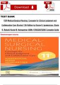 TEST BANK FOR Medical-Surgical Nursing&colon; Concepts for Clinical Judgment and Collaborative Care &lpar;Evolve&rpar; 11th Edition by Donna D&period; Ignatavicius&comma; Cherie R&period; Rebar& Nicole M&period; Heimgartner &vert;ISBN&colon; 9780323878265&vert; Complete A&plus; Guide