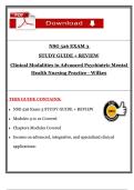 Clinical Modalities in Advanced Psychiatric Mental Health Nursing Practice – NSG 526 – Wilkes University – Final Exam Questions and Correct Answers – Complete Bundle