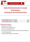 HESI Pharmacology V2 Exam &lpar;3 Complete Sets&rpar; &ndash; 2025 &ndash; Actual Questions and Answers to Pass the Exam