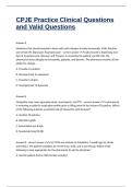 CPJE Practice Clinical Questions and Valid Questions