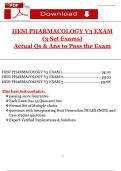HESI Pharmacology V1&comma; V2 & V3 &lpar;3 Complete Sets&rpar; &ndash; Final Exam Questions and Correct Answers &ndash; Complete Bundle
