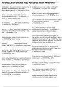 FLORIDA DMV DRUGS AND ALCOHOL TEST ANSWERS