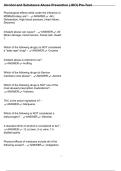 Alcohol and Substance Abuse Prevention &lpar;JKO&rpar; Pre-Test
