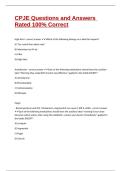 CPJE Questions and Answers Rated 100&percnt; Correct