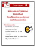 American Red Cross BLS &ndash; Provider Pre-Assessment & Final Exam Questions and Correct Answers &ndash; Complete Study Bundle