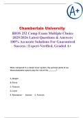BIOS 252 Comp Exam Chamberlain University Multiple Choice 2025&sol;2026 Latest Questions & Answers 100&percnt; Accurate Solutions For Guaranteed Success &vert; Expert-Verified&comma; Graded A&plus;
