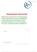 BIOS 252 Chamberlain University Multiple Choice 2025&sol;2026 Latest Package deal