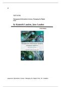 Test Bank for Management Information Systems&colon; Managing the Digital Firm&comma; Global Edition 17th Edition by Kenneth Laudon&comma; All Chapters Included