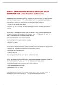 MANUAL TRANSMISSION MICHIGAN MECHANIC STUDY  GUIDE 2025-2026 Latest Questions and Answers 