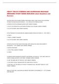 HEAVY TRUCK STEERING AND SUSPENSION MICHIGAN  MECHANIC STUDY GUIDE 2025-2026 Latest Questions and  Answers 