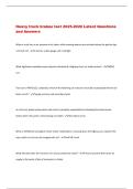 Heavy truck brakes test 2025-2026 Latest Questions  and Answers