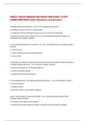HEAVY TRUCK BRAKES MICHIGAN MECHANIC STUDY  GUIDE 2025-2026 Latest Questions and Answers 