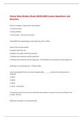 Heavy Duty Brakes Exam 2025-2026 Latest Questions and  Answers
