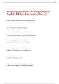 Electrical Systems Practice for Michigan Mechanic  Test 2025-2026 Latest Questions and Answers