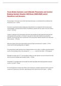 Truck Brake Systems cont'd-Bendix Pneumatic and Control  Braking System Chapter &num;28 Exam 2025-2026 Latest  Questions and Answers 