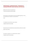 SOS Mechanic Certification Exam - Suspension &  steering 2025-2026 Latest Questions and Answers 