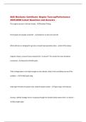 SOS Mechanic Certificate -Engine Tune-up&sol;Performance  2025-2026 Latest Questions and Answers 