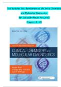 Test bank for Tietz Fundamentals of Clinical Chemistry  and Molecular Diagnostics&comma;  8th Edition by Nader Rifai&comma; PhD Chapters 1 - 49