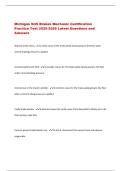 Michigan SOS Brakes Mechanic Certification  Practice Test 2025-2026 Latest Questions and  Answers