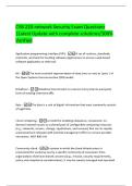 CYB 220-network Security Exam Questions &vert;Latest Update with complete solutions&sol;100&percnt; Verified
