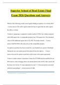 Superior School of Real Estate Final Exam 2026 Questions and Answers