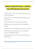 Superior School Real Estate - Chapter 1 Exam 2026 Questions and Answers