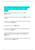 EAQ - Drugs and Medications Exam Questions and Answers &vert; 2025&sol;2026 Update &vert; 100&percnt; Correct
