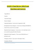 QASP-S Final Review 2026 Exam Questions and Answers