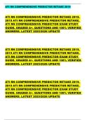 ATI RN COMPREHENSIVE PREDICTOR RETAKE 2019        ATI RN COMPREHENSIVE PREDICTOR RETAKE 2019&period;   2019 ATI RN COMPREHENSIVE PREDICTOR RETAKE&period;  ATI RN COMPREHENSIVE PREDICTOR EXAM STUDY  GUIDE&period; GRADED A&plus;&period; QUESTIONS AND 100&percnt; VERIFIED  ANSWERS&period; LATEST 2025&sol;202