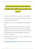QASP Legal&comma; Ethical&comma; and Professional Considerations 2026 Exam questions and Answers