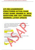         ATI RN LEADERSHIP  PROCTORED ACTUAL EXAM  STUDY GUIDE&period; GRADED A&plus;&period; WITH  QUESTIONS AND 100&percnt; VERIFIED  ANSWERS&period; LATEST UPDATE