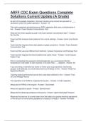 ARFF CDC Exam Questions Complete Solutions Current Update &lpar;A Grade&rpar;