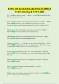 UPPP 109 Exam UPDATED QUESTIONS  AND CORRECT ANSWERS
