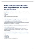 CTBS Exam 2026 &lpar;Certified Tissue Bank Specialist&rpar; Accurate Real Exam Questions and Verified Correct Answers 