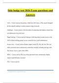 Sida badge test 2026 Exam questions and Answers