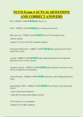 NCCO Exam 4 ACTUAL QUESTIONS  AND CORRECT ANSWERS