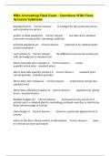 MBA Accounting Final Exam &ndash; Questions With Clear&comma; Accurate Solutions